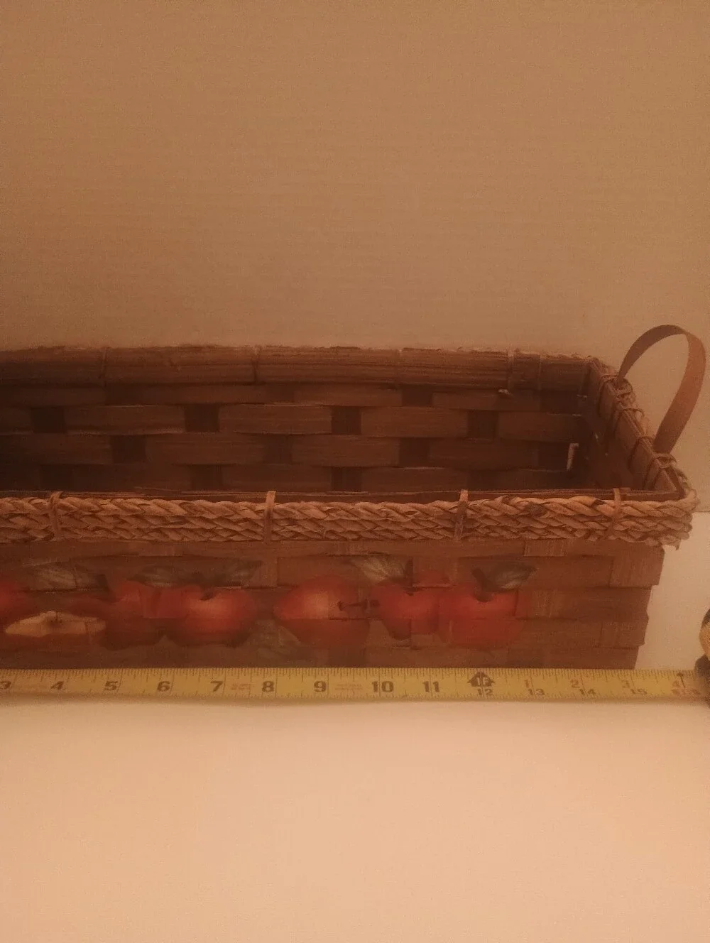 Woven Apple Accent Storage Basket - Brown